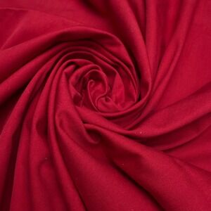 Solid Red Cotton Twill Fabric Woven Material for Sewing and Upholstery 2 Meters